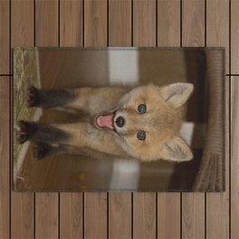 Barkley the Red Fox Outdoor Rug