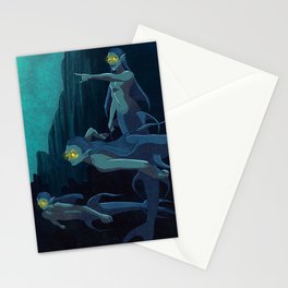 Ultra marine Abyssal Mermaid Stationery Cards