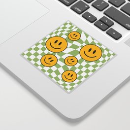 Trippy Checker Smileys  Sticker