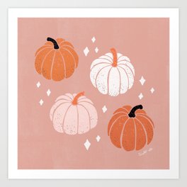 Peachy Pumpkin Art Print