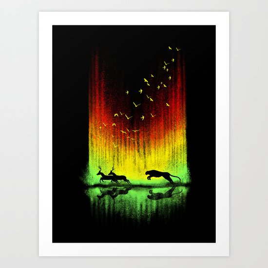 Give chase Art Print