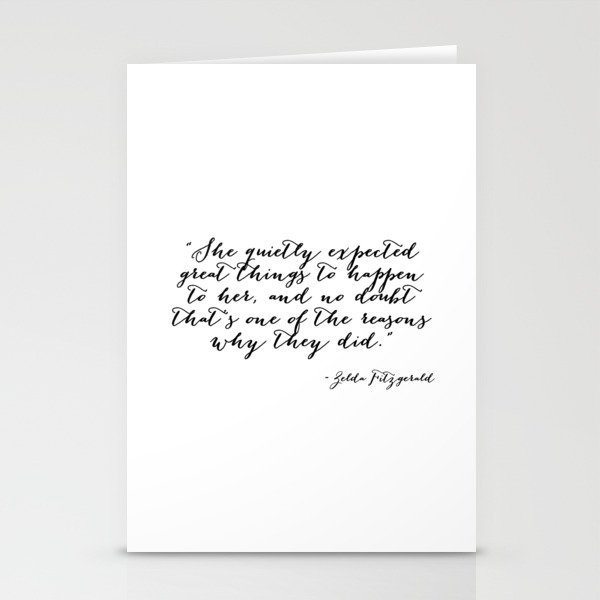 She quietly expected great things Stationery Cards