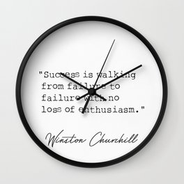 Winston Churchill awesome quotes Wall Clock
