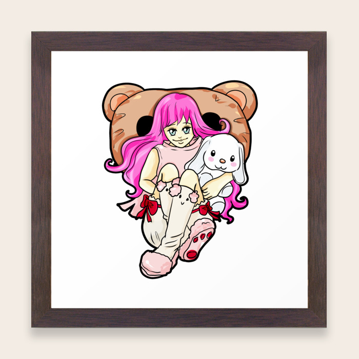 Happy Anime Girl Kawaii Little Brat Ageplay Ddlg Framed Art Print By Moonpie90 Society6
