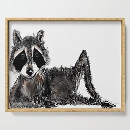 just a sexy-ass raccoon Serving Tray
