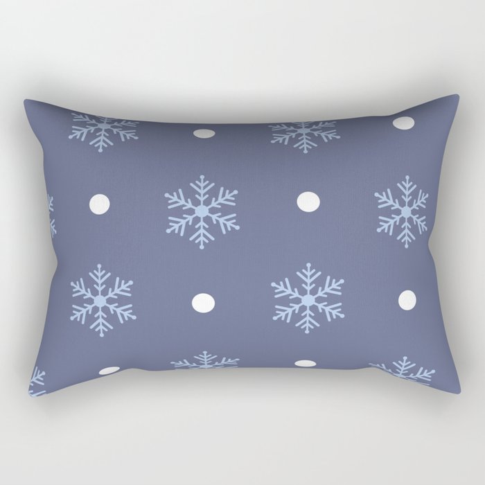 Winter Snowflake Pattern Rectangular Pillow