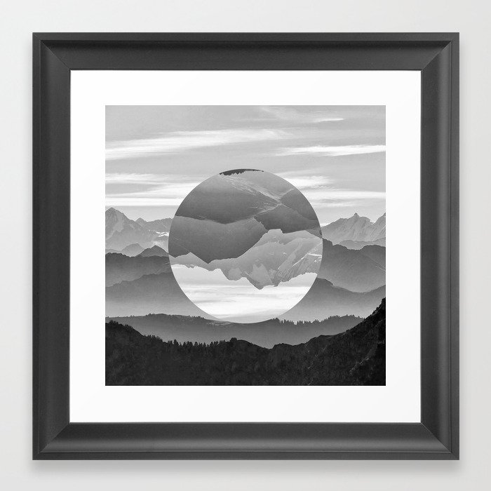 Geo Nature Mountains Framed Art Print