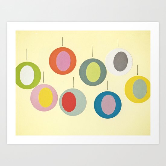 Christmas Baubles Art Print