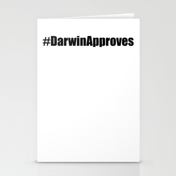 #DarwinApproves Hashtag Darwin Approves Lets Go Darwin Let's Go Brandon Political Vaccine Stationery Cards