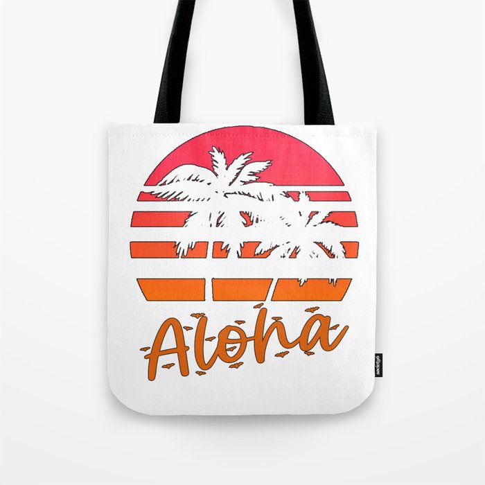 Tropical Party, Aloha Hawaii Palm Tree Hawaiian beach Tote Bag