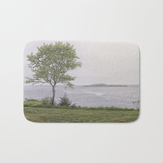 Lone tree by the sea Bath Mat