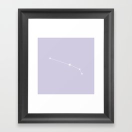 ARIES Lavender Purple – Zodiac Astrology Star Constellation Framed Art Print