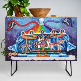 Enchanted Butterfly Dream Carousel Credenza