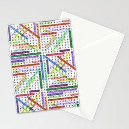 Vintage Word Search Stationery Card
