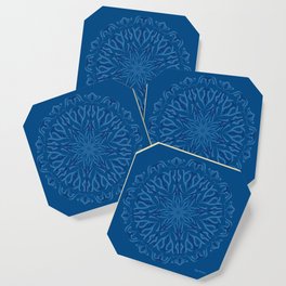 Blue Shield Mandala Mode Coaster