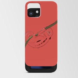 Chameleon In Red iPhone Card Case