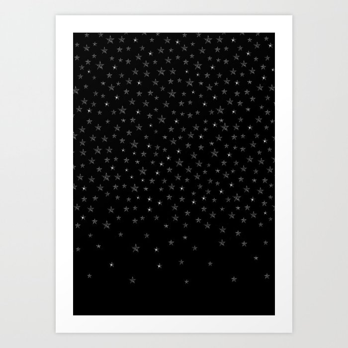 Black Stars Art Print