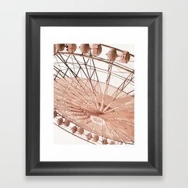 Wheel Fortune Pink Framed Art Print
