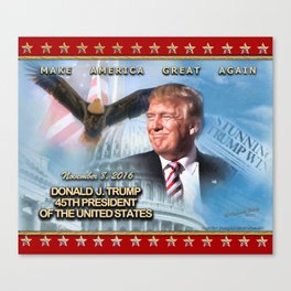 Donald J. Trump 45th President of The United States Canvas Print