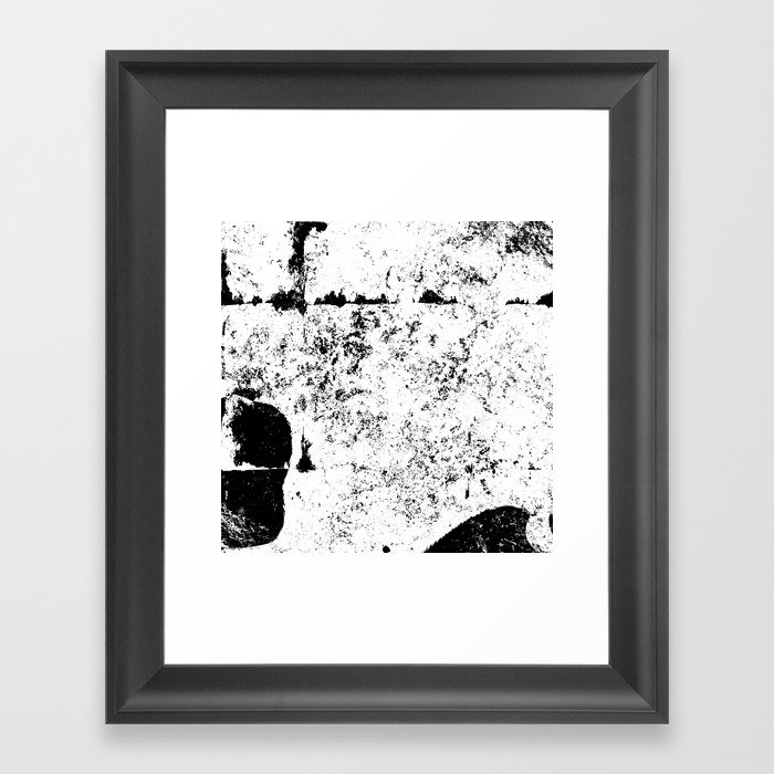 White and Black Framed Art Print