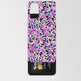 10 Pretty pattern in small flower. Small purple flowers. White background. Android Card Case