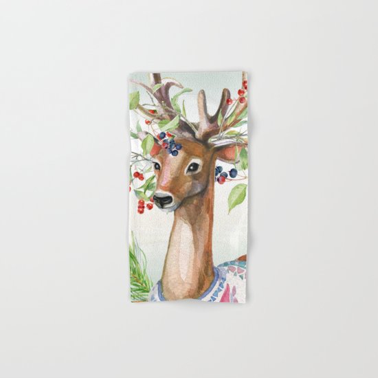 Winter animal #4 Hand & Bath Towel