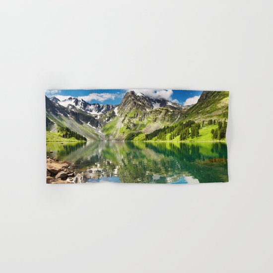 Mountain reflection #lake Hand & Bath Towel