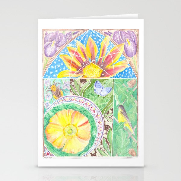 Favorite Things, Flowers and Fauna Stationery Cards