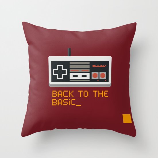 back to the basic_ Throw Pillow