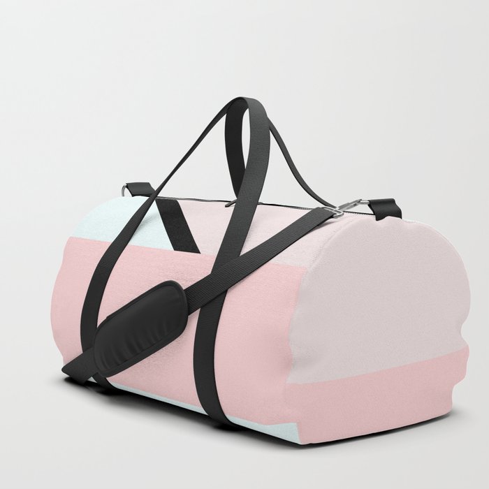 Blush Pink Geometric Duffle Bag