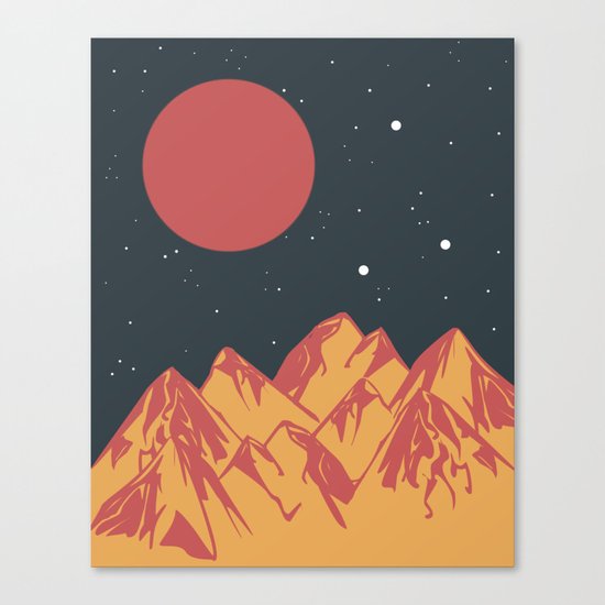 galactic mountains Canvas Print
