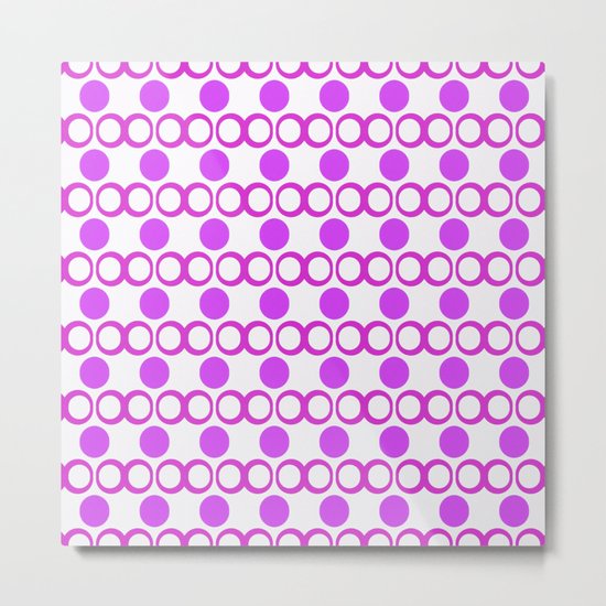 Retrocity in Grape Metal Print
