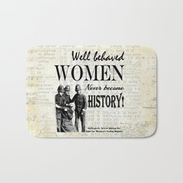 Women Misbehaving! Bath Mat | Graduation, History, Resistanceart, Womenshistory, Collage, Womensrights, Vintagesuffragette, Gradgift, Political, Women 
