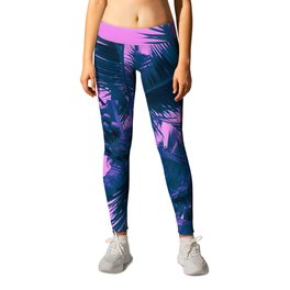 Palm Trees Pink Leggings | Pattern, Abstract, Pop Art, Graphic Design 