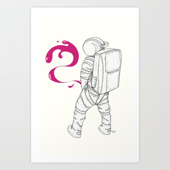 P{ee}ink in Space Art Print