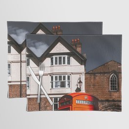 Great Britain Photography - Phonebooth By Some White British Houses Placemat