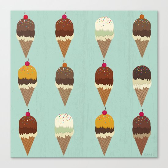 Ice cream Canvas Print
