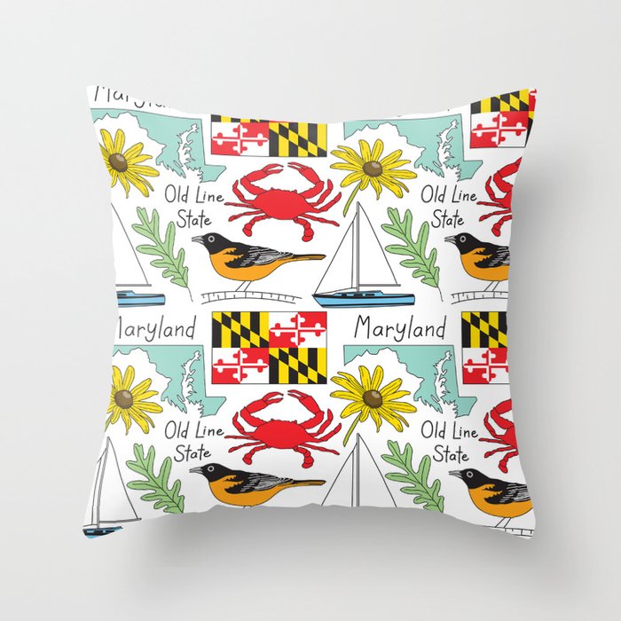 Maryland items Throw Pillow