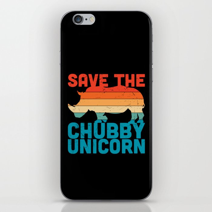Save The Chubby Unicorn iPhone Skin