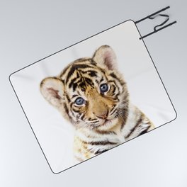 Baby Tiger, Safari, Jungle Animals, Kids Art, Baby Animals Art Print By Synplus Picnic Blanket