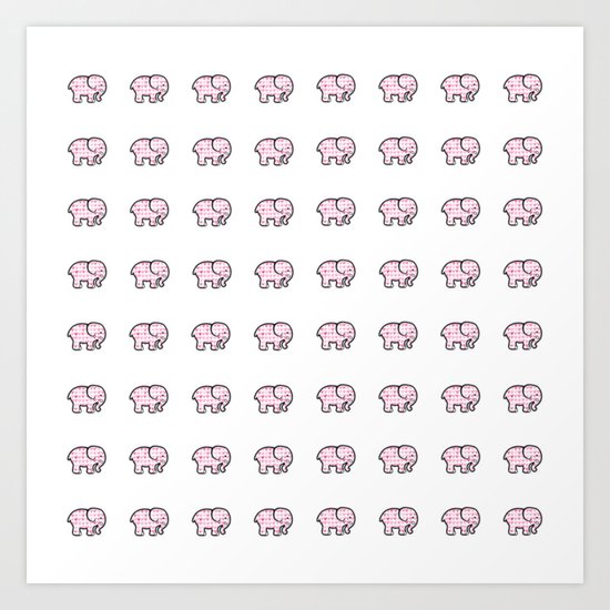 Elephant Hearts ( Girlfriend Valentine's Day Gifts / Valentine Gift ) Art Print