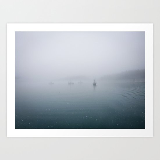 fog + ships Art Print