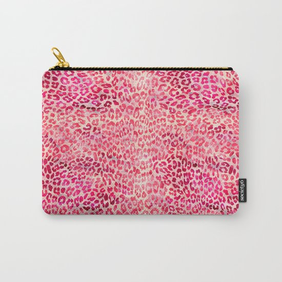 Pink Leopard Print Carry-All Pouch