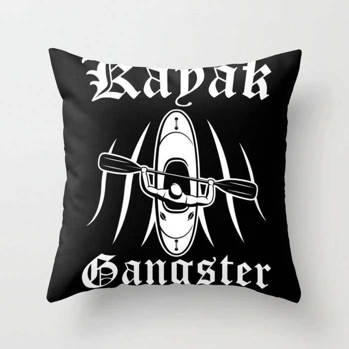 Kayak Gangster Throw Pillow