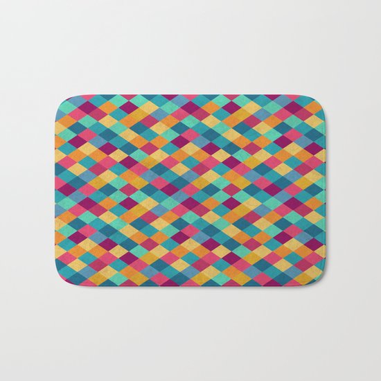 Colored Diamonds Bath Mat