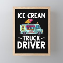 Ice Cream Truck Driver Ice Cream Van Man Framed Mini Art Print