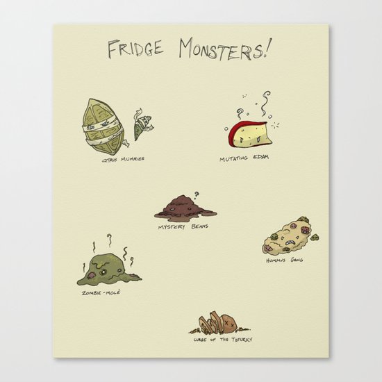 Fridge Monsters Canvas Print