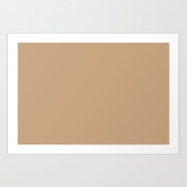 Medium Tan Brown Solid Color Pairs PPG Siesta Dreams PPG1080-4 - All One Single Shade Hue Colour Art Print