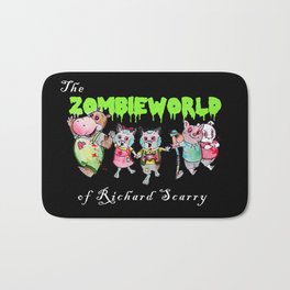 The Zombie World of Richard Scarry Bath Mat | Seasonal, Gift, Illustration, Drawing, Animal, Richardscarry, Holiday, Promotion, Halloween, Scary 