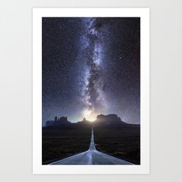 Monument Valley Milky Way Art Print